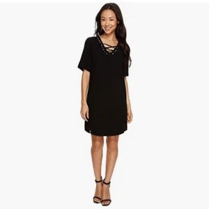 NWOT Karen Kane Lace-Up Front T-Shirt Dress, Small